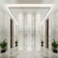 Modern Hall Public Lobby 3d model