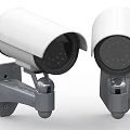 White Projection Monitoring Cameras With Mounting Brackets And Night Vision Lenses