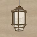Traditional Wooden Frame Pendant Light With Textured Paper Shade For Interior Decor