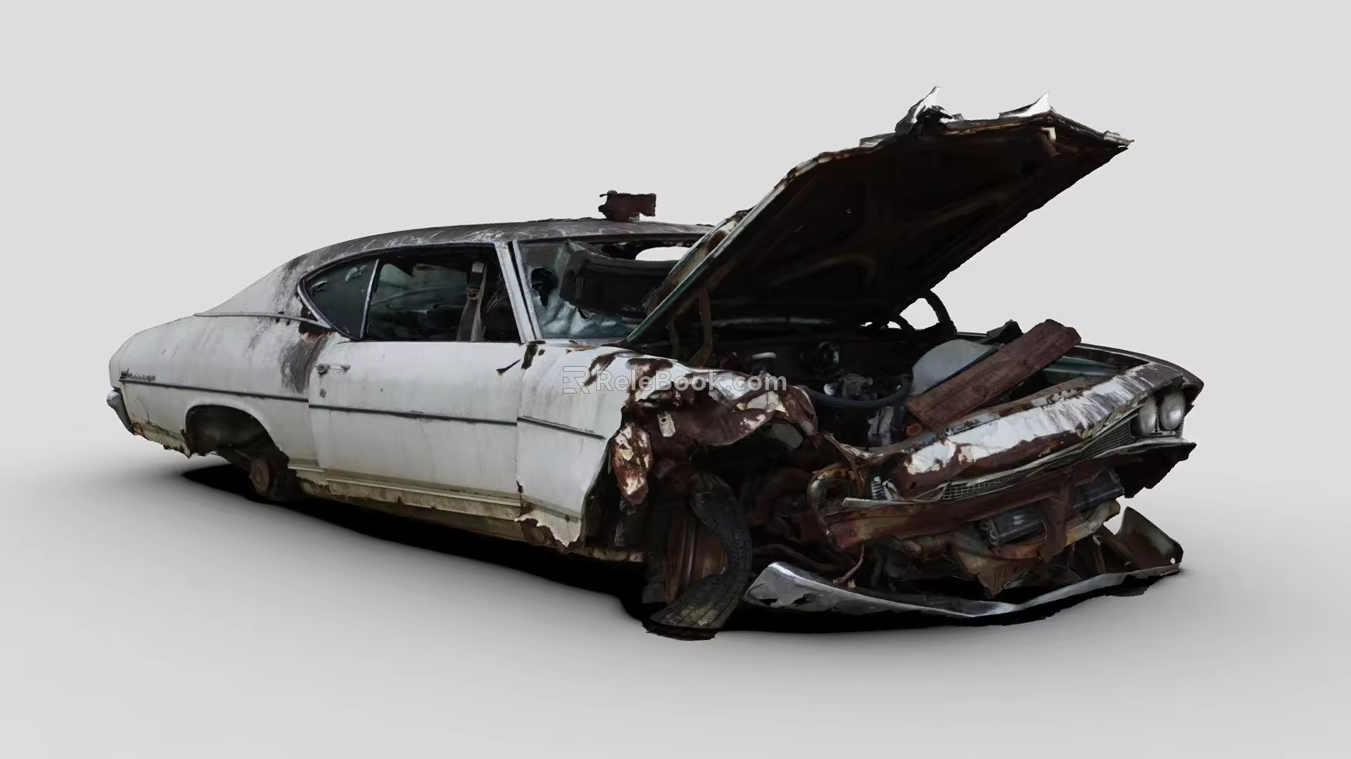 Destroyed car 3d model