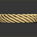 Golden Twisted Rope Design Fashion Ring For Elegant Daily Accessory Wear