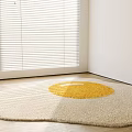 modern shaped carpet shaped plush carpet 3d model