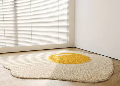 modern shaped carpet shaped plush carpet 3d model