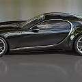 Sleek Black Luxury Sports Car With Aerodynamic Design And Shiny Alloy Wheels