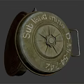 Pair Of Rusty Metal Sub Field Grenades With Round Body And Fuse Mechanism