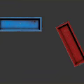 Construction Site Metal Transport Bins In Blue Red With Wheels For Material Handling