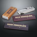 Assorted Chocolate Boxes Featuring Milk Dark And Toffee Flavor Varieties 3d model