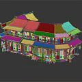 Traditional Chinese Ancient Architecture Featuring Two Story Wooden Structure Curved Eaves And Carved Windows