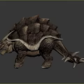 Ankylosaurus Dinosaur Figure With Armored Shell Horned Head And Spiked Tail