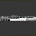 3D Terrain Model Showcasing Natural Landscape With Mountains Rivers And Lakes