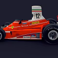 Electric Toy Red F1 Style Racing Car With Number 12 And Sponsor Decals
