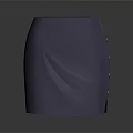 Elegant Purple Slim Fit Skirt With Side Button Details And Slit Design