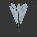 Detailed Gray Fighter Jet Model With Yellow Tail Fins And Number 202