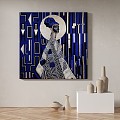 Modern minimalist abstract decorative painting 3d model