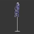 Stylish Blue Shirt With White Floral Pattern On White Mannequin Stand