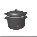 Black Electric Rice Cookers as Essential Kitchenware with Lid and Red Indicators