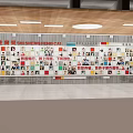 School Student Showcase Wall With Colorful Student Photos And Name Displays