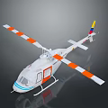 White And Orange Rotor Mars Helicopter Model For Space Exploration Mission 3d model
