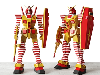 Modern Handheld McDonald's Joint Gundam Yuanzu Handheld 3d model