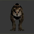 Realistic Tyrannosaurus Rex 3D Model in Standing Pose With Open Mouth