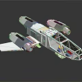 Futuristic Spacecraft 3D Model With Multi Engine Design For Cosmic Exploration