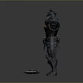 Fantasy Warrior Armor Design With Decorative Sword And Metallic Accents