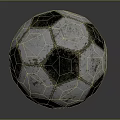 Worn Vintage Football Sports Equipment With Black And White Textured Surface