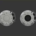 High Quality Car Brake Calipers With Metallic Surface And Bolt Components