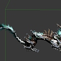 Next Generation Chinese Qinglong Mount Skeletal Skin Animation PBR Process 3d model