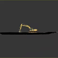Industrial Factory Construction Site With Excavator Working On Muddy Construction Ground