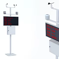 Industrial Environmental Monitoring Equipment With Pole Mounted Display Screen And Sensors