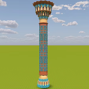 European style national style pillar 3d model