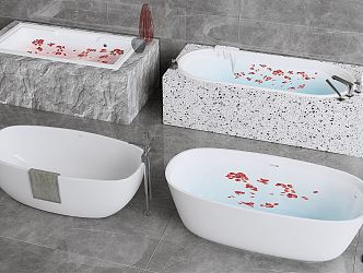 Modern Bathtub Combo 3d model