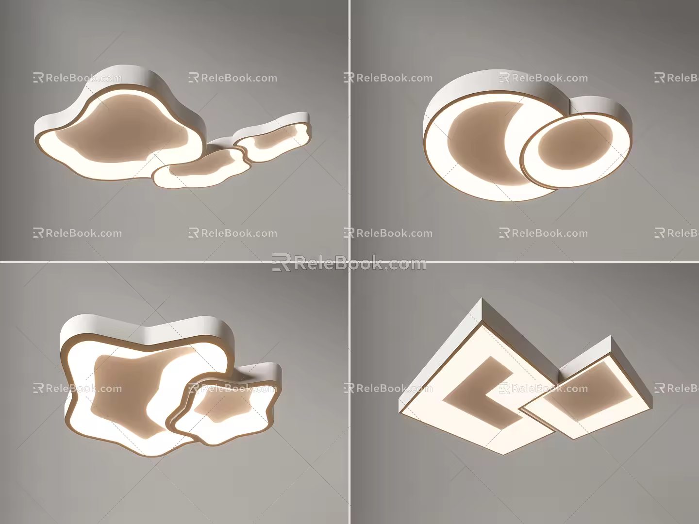 Modern Ceiling Lamp Round Ceiling Lamp Square Ceiling Lamp Bedroom Living Room Children's Room Simple Ceiling Lamp 3d model