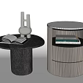 Modern Side Table Side Table Corner Table Coffee Table Side Table Decorative Table Low Table Ornaments Books Bedside Table Round Table 3d model