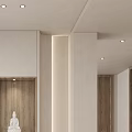 Modern Buddhist Cabinet Cream Simple Partition Entrance 3d model
