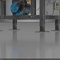 Industrial Orange Equipment With Metal Frame Top Mesh Screen And Motor Control Box