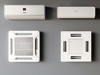 modern central air conditioner wall-mounted air conditioner 3d model