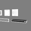 Various Air Conditioner Air Outlets With Different Grille Designs And Styles