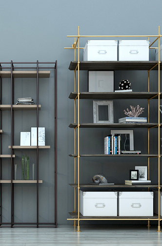 Modern Storage Rack Decorative Cabinet Combination 3d model