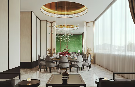 New Chinese Room Hotel Box 3d model