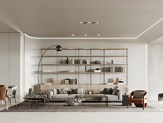 Modern Guest Dining Room Living Room 3d model