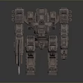 Game Movie Character Mech Robot 3D Model With Intricate Mechanical Structure 3d model