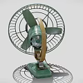 Vintage Green FANCO Fan With Metal Grille And Retro Cooling Blades For Home Use