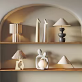 modern table lamp cream table lamp 3d model