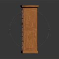 Orange Wooden Storage Cabinet With Multiple Small Grid Drawers For Home Use