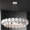 Modern Chandelier Light Luxury Minimalist Cream Style 3d model