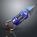 Blue Metal Hardware Tool With Sharp Spike And Red Grip Handle 3d model