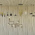 Modern lamp combination chandelier 3d model