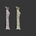 Strapless Sequined Dresses With Zigzag Pattern In Silver Pink Gold Colors